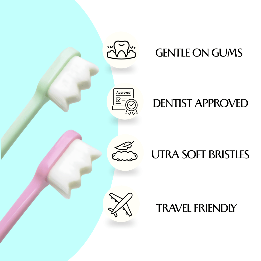 4 Nano Brushes with 4 Travel Cases + 1 Tongue Cleaner + 1 Premium Case