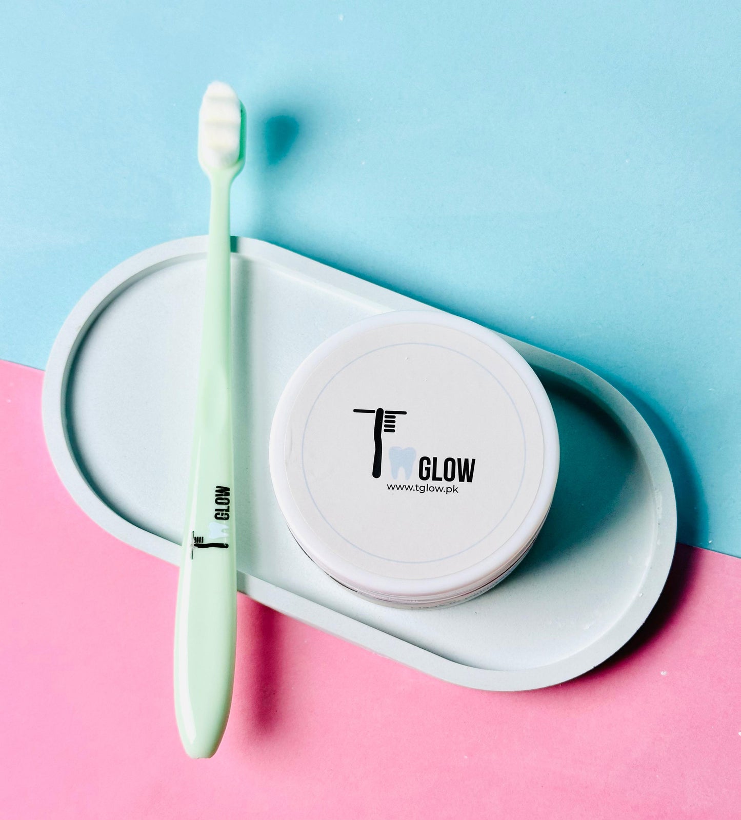 T Glow 1 Jar Teeth Whitening Powder + Free 1 Pcs Nano Brush!