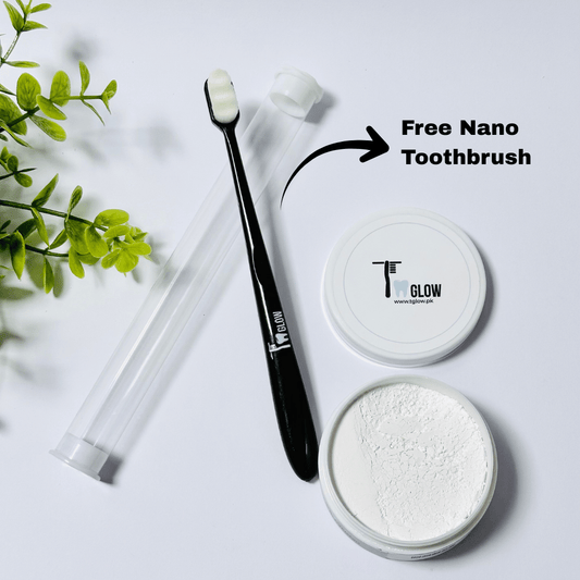 1 Jar Teeth Whitening Powder + Free 1 Pcs Nano Brush!