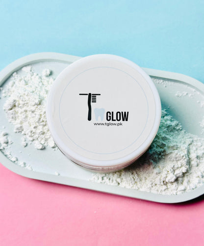 T Glow 1 Jar Teeth Whitening Powder + Free 1 Pcs Nano Brush!