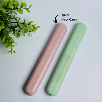 T Glow Portable Toothbrush Travel Case – 2 Pcs Set