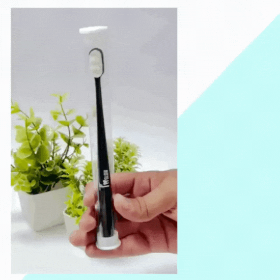 All in One Bundle 4 Nano Brush, with 4 Case, 1 Tongue Cleaner, 1 Teeth Whitening Powder, 1 Dental Floss, 4 Premium Case