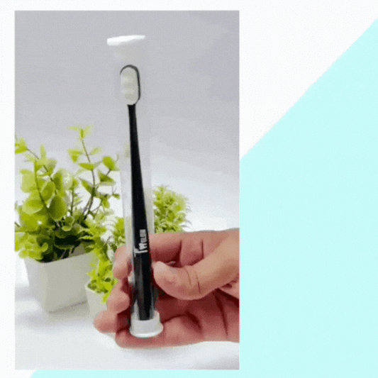 All in One Bundle 4 Nano Brush, with 4 Case, 1 Tongue Cleaner, 1 Teeth Whitening Powder, 1 Dental Floss, 4 Premium Case