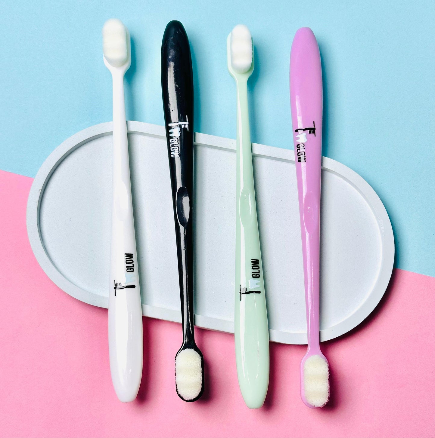 T Glow Nano Toothbrush Pack – 4 Pcs Ultra-Soft Brushes + 1  Pcs Tongue Cleaner Free