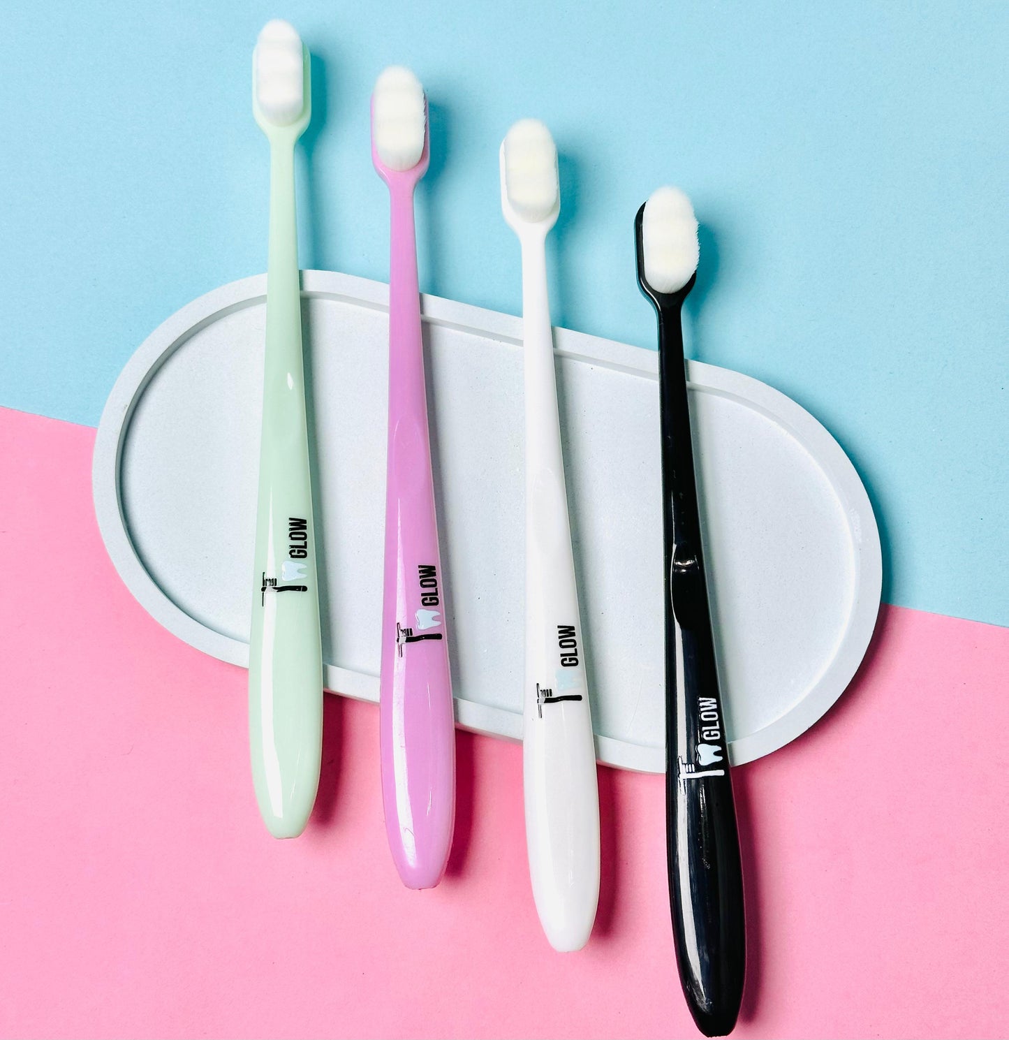 T Glow Nano Toothbrush Pack – 4 Pcs Ultra-Soft Brushes + 1  Pcs Tongue Cleaner Free
