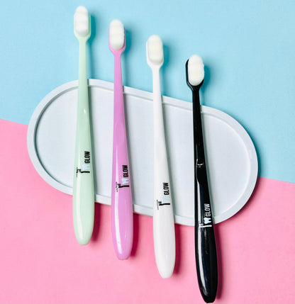 T Glow Nano Toothbrush Pack – 4 Pcs Ultra-Soft Brushes + 1  Pcs Tongue Cleaner Free