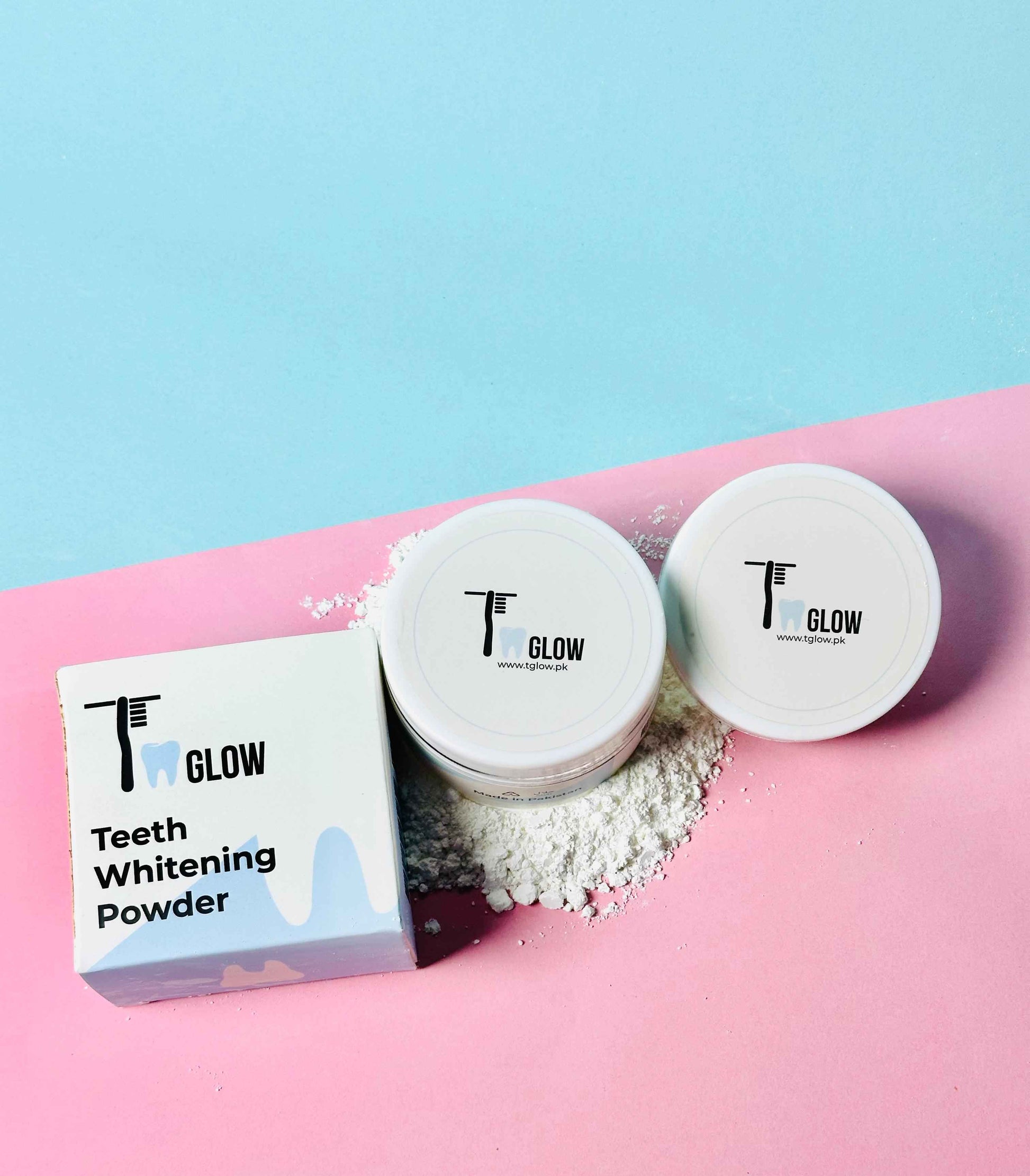 Bumper Offer Get 2 Jars of T Glow Teeth Whitening Powder + 2 Ultra-Soft Nano Brushes