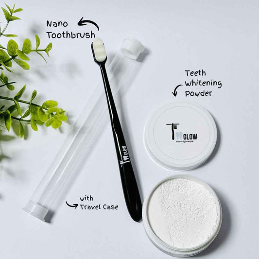 1 Jar Teeth Whitening Powder + Free 1 Pcs Nano Brush!
