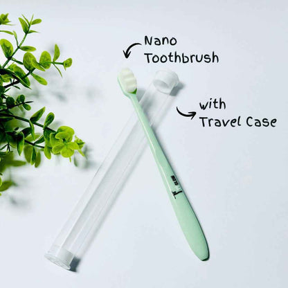 1 Pcs Nano Toothbrush with Travel Case for Convenient Oral Care